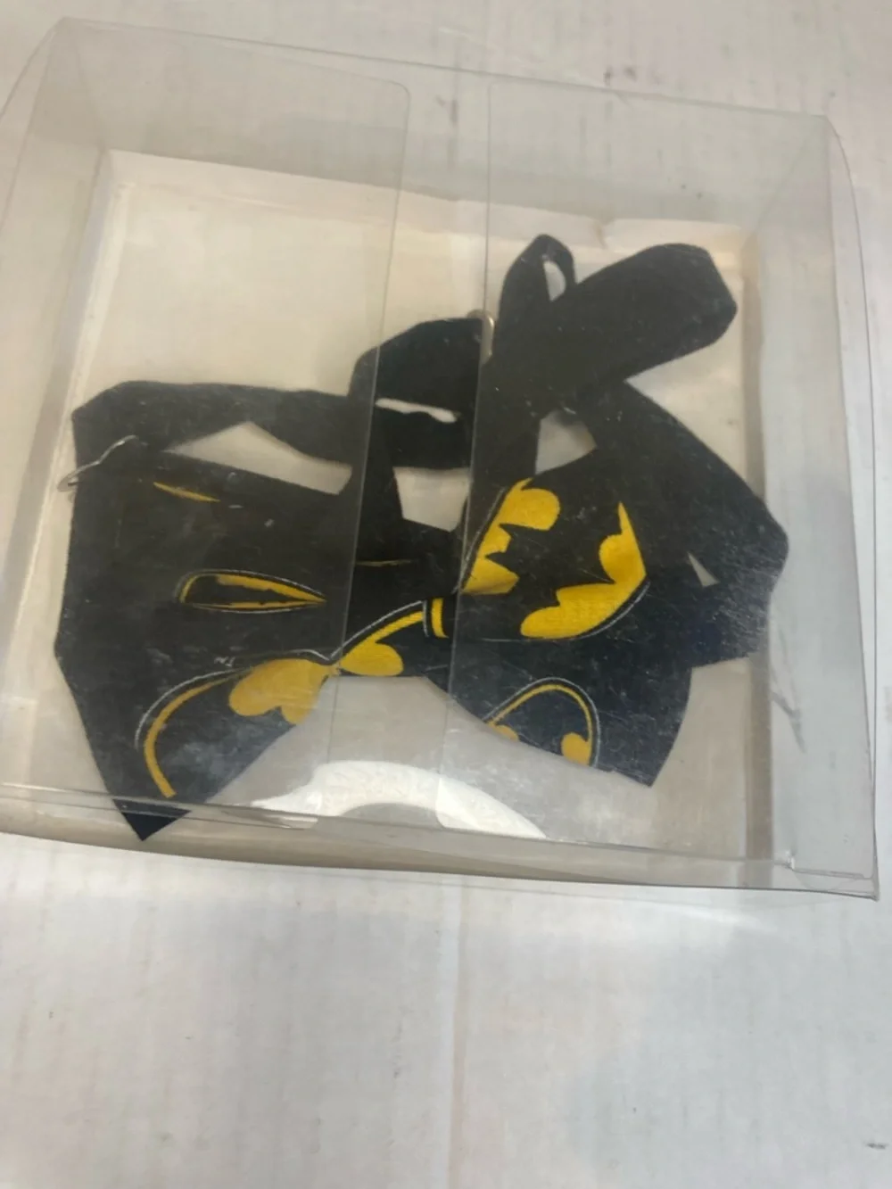 Black and Yellow Batman Print Kids Bow Tie
